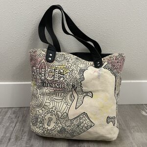 Loungefly Disney Alice In Wonderland Canvas Tote Watercolor Bag